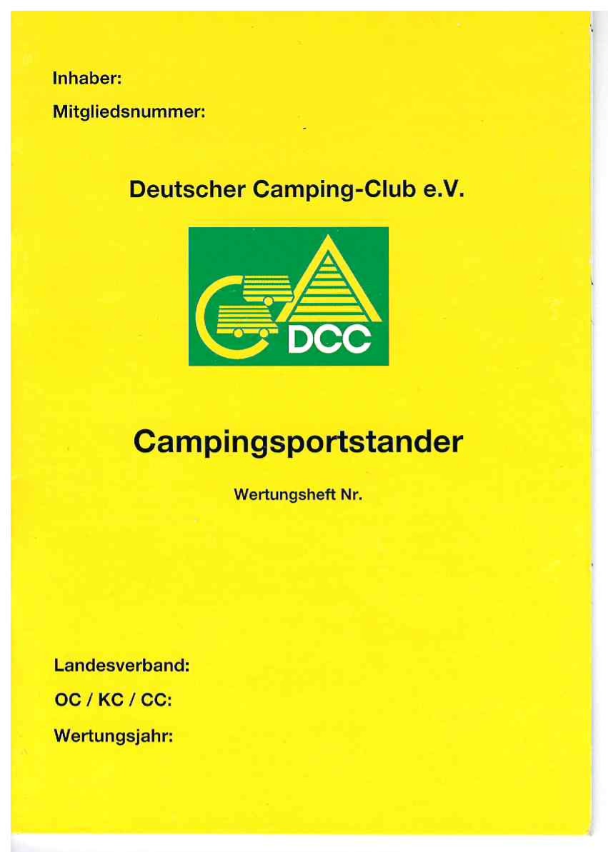 Campingsportstander Deckblatt